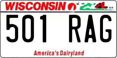 WI license plate 501RAG