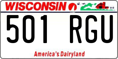 WI license plate 501RGU