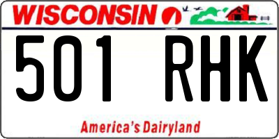 WI license plate 501RHK