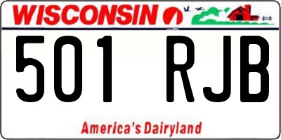 WI license plate 501RJB
