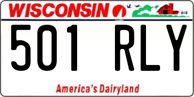 WI license plate 501RLY