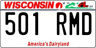 WI license plate 501RMD