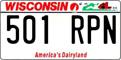 WI license plate 501RPN