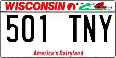 WI license plate 501TNY