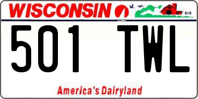 WI license plate 501TWL
