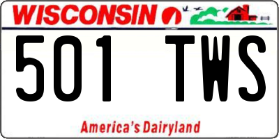 WI license plate 501TWS