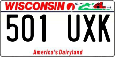 WI license plate 501UXK