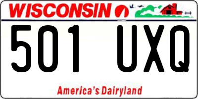 WI license plate 501UXQ