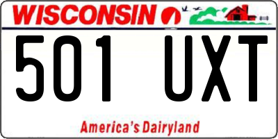 WI license plate 501UXT