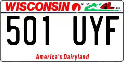 WI license plate 501UYF