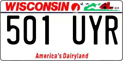 WI license plate 501UYR