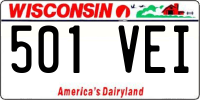 WI license plate 501VEI