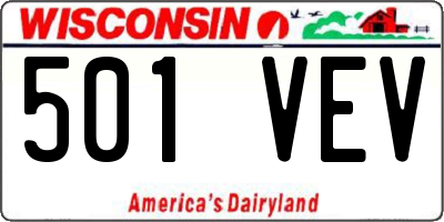 WI license plate 501VEV