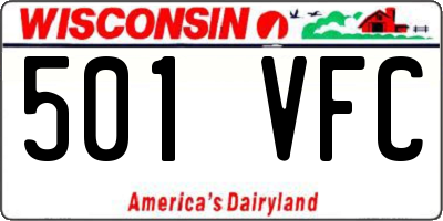 WI license plate 501VFC
