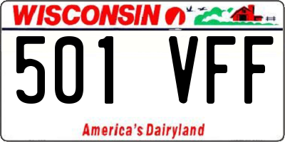 WI license plate 501VFF