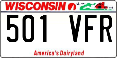 WI license plate 501VFR