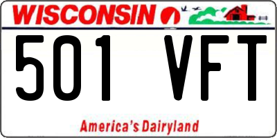 WI license plate 501VFT