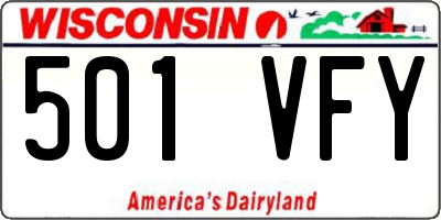 WI license plate 501VFY