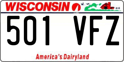 WI license plate 501VFZ