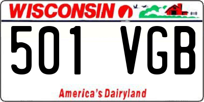 WI license plate 501VGB