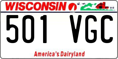 WI license plate 501VGC