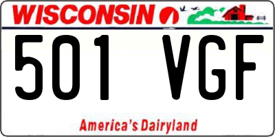 WI license plate 501VGF