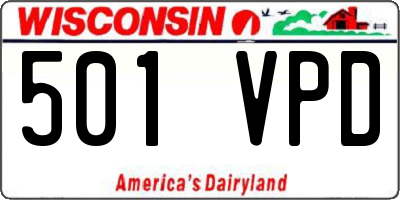 WI license plate 501VPD