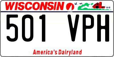 WI license plate 501VPH