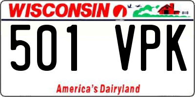 WI license plate 501VPK