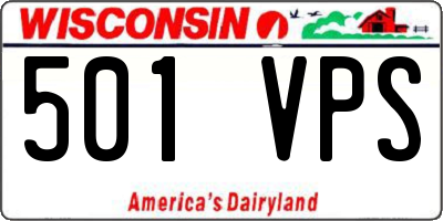 WI license plate 501VPS