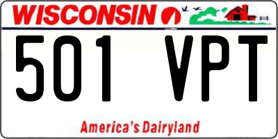 WI license plate 501VPT