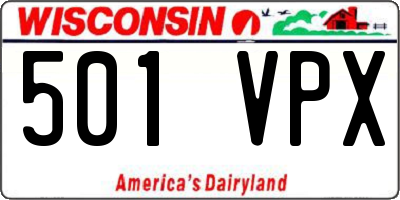 WI license plate 501VPX