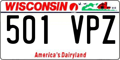 WI license plate 501VPZ