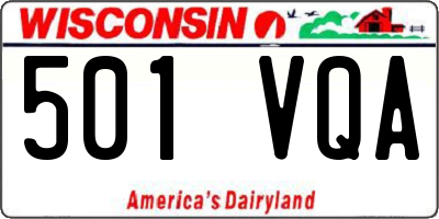 WI license plate 501VQA