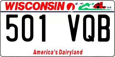 WI license plate 501VQB