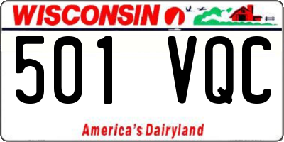 WI license plate 501VQC