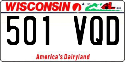 WI license plate 501VQD