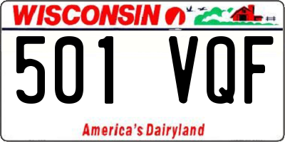 WI license plate 501VQF