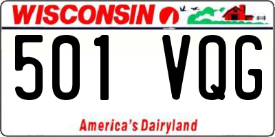 WI license plate 501VQG