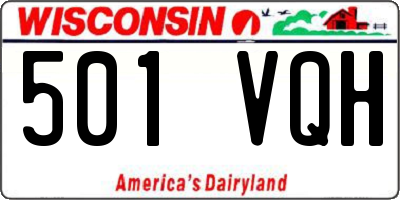 WI license plate 501VQH