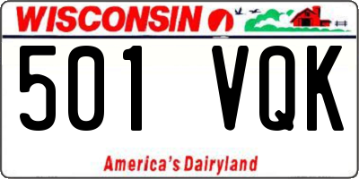 WI license plate 501VQK