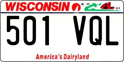 WI license plate 501VQL