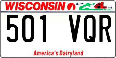 WI license plate 501VQR