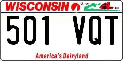 WI license plate 501VQT