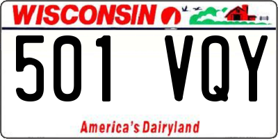 WI license plate 501VQY
