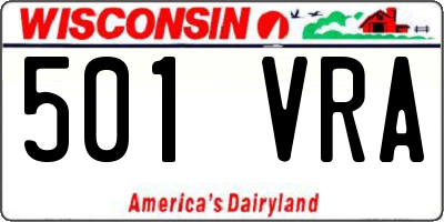 WI license plate 501VRA