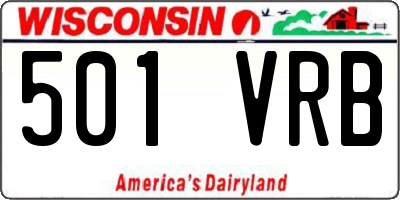 WI license plate 501VRB