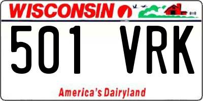 WI license plate 501VRK