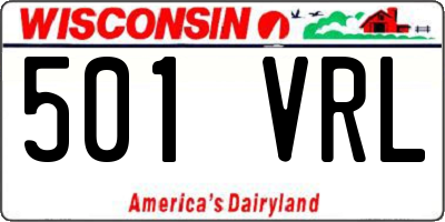WI license plate 501VRL