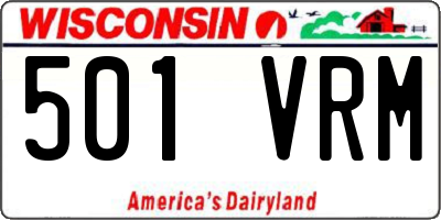 WI license plate 501VRM